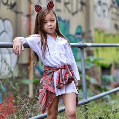 ILUCA THE LABEL: BELLE SLEEVE WISH DRESS / WHITE ( Kids Version)