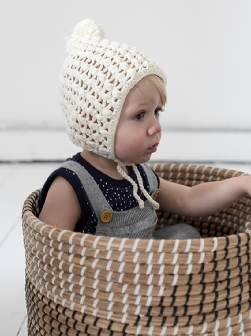 Miann + Co- CREAM CROCHET BONNET
