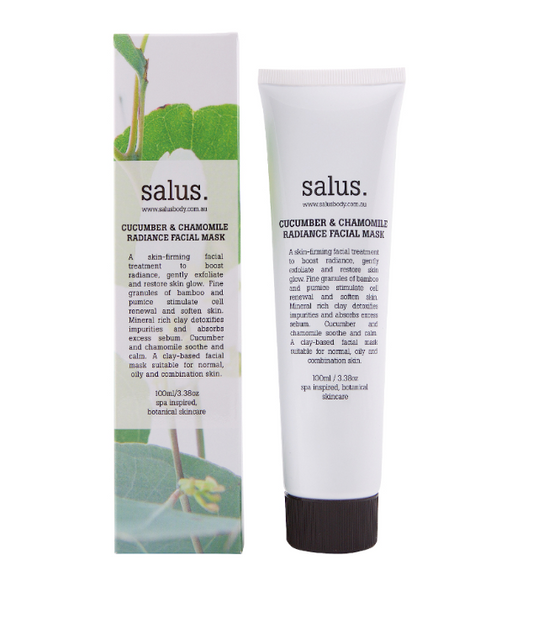 Cucumber & Chamomile Radiance Facial Mask 100ml - Salus Body