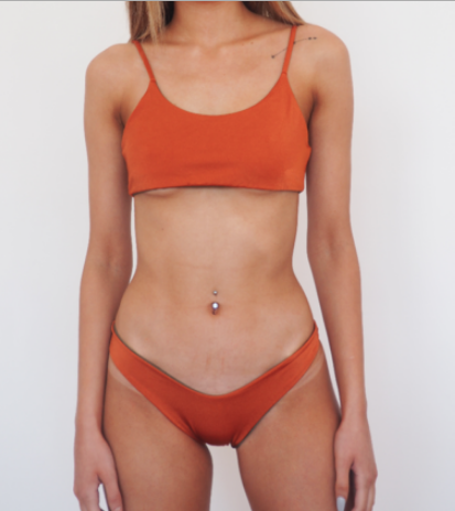 LORNE SCOOP REVERSIBLE BIKINI set - COPPER AND KHAKI - GERRY CAN 