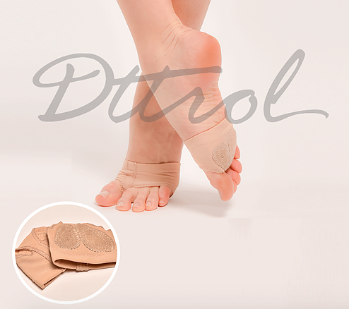 Dttrol lycra foot things with suede turning pads for protecting feet in Dance