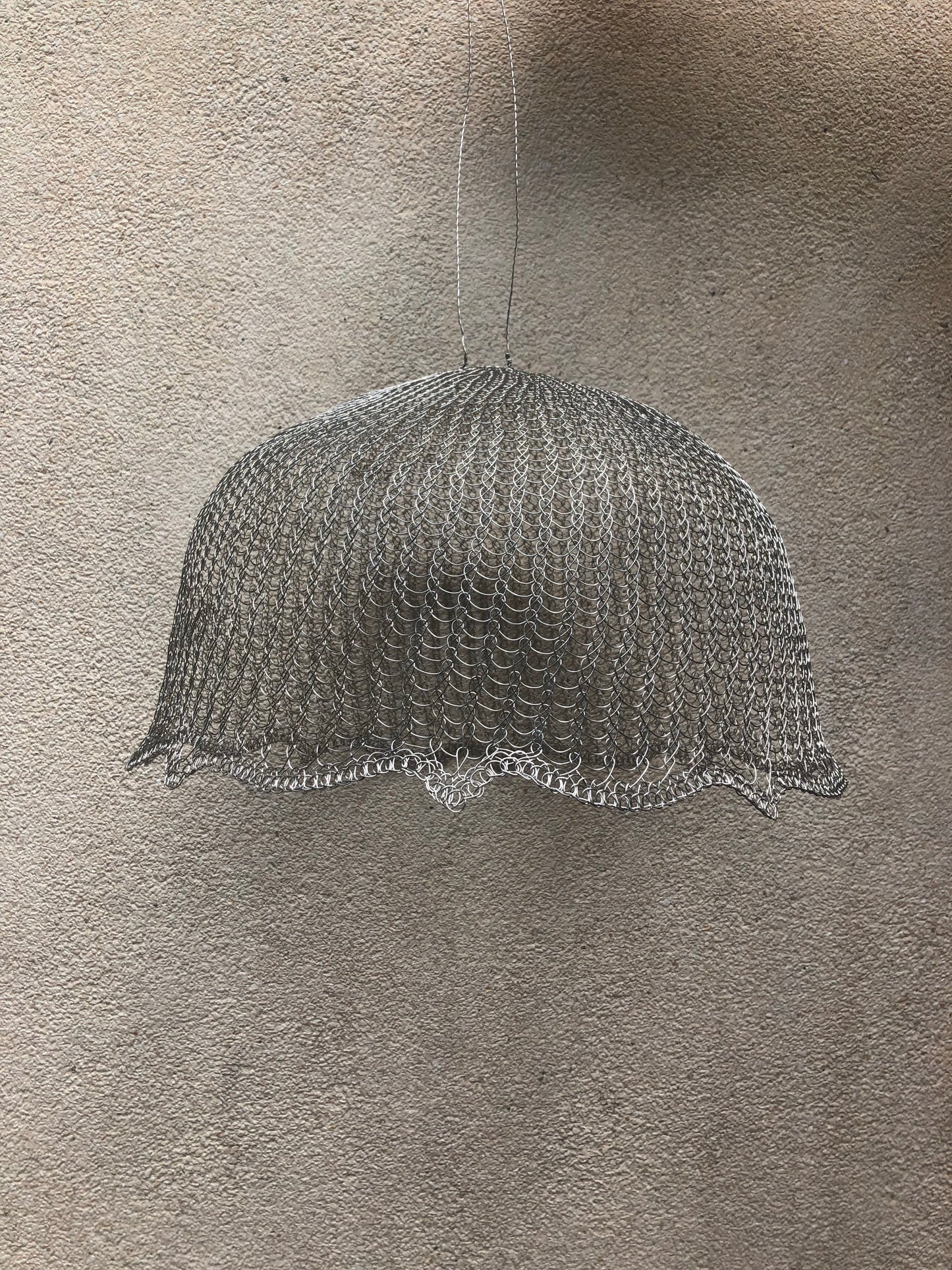 Dainty Dante mesh woven pendant