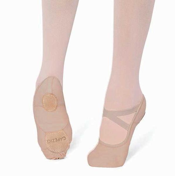capezio hanami ballet shoes tan stretch canvas
