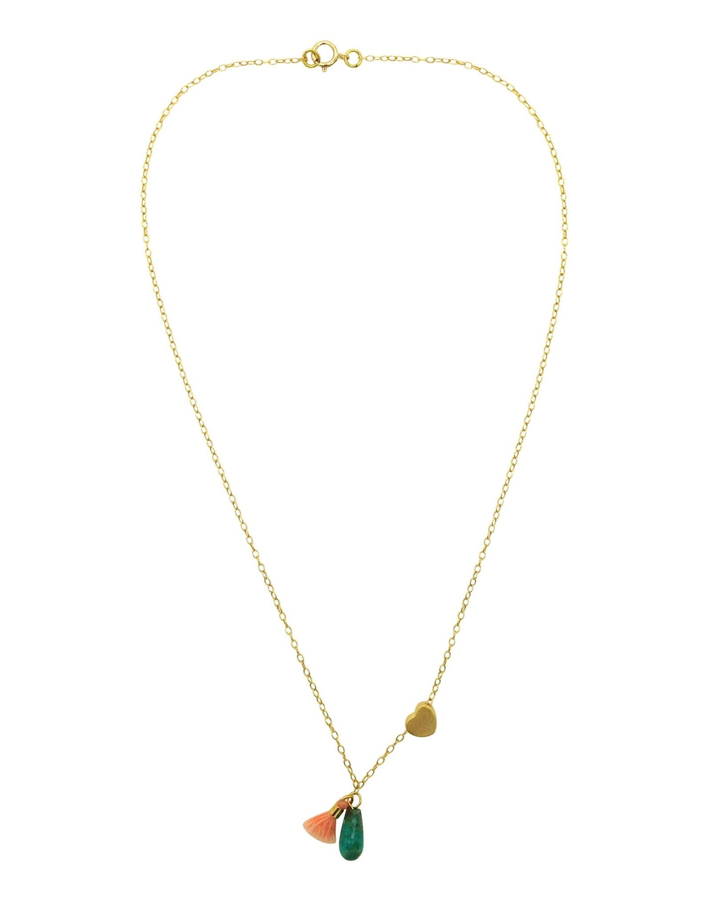 Odisya- Turquoise Tassel Charm Necklace