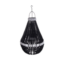 Pendant Drop Beaded Chandelier Black + White