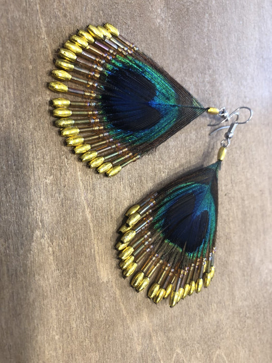 Peacock Handmade Tassel Earrings