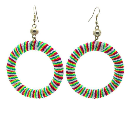 Odisya- White Inca Woven Hoops